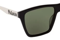 Alexander McQueen AM 0352S 002 BLACK-SILVER-GREEN -Modebrillen 6848654 f